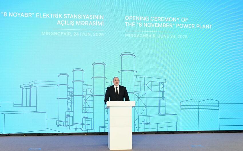 Mingəçevirdə “8 Noyabr” Elektrik Stansiyasının açılışı